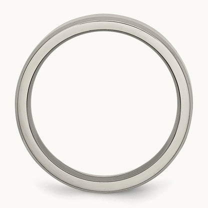 Polished Beveled Edge Band — 6mm
