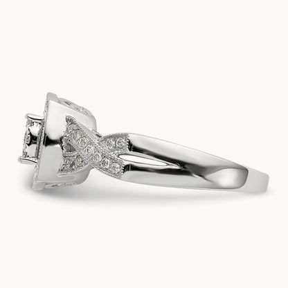 Complete Diamond Cluster Engagement Ring — photo set