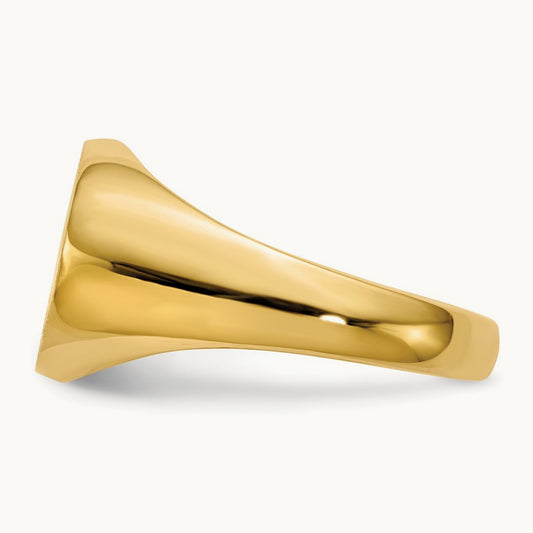 Open Back Mens Signet Ring — photo set