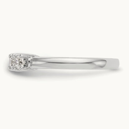 5-Stone Diamond Band, 14K White Gold