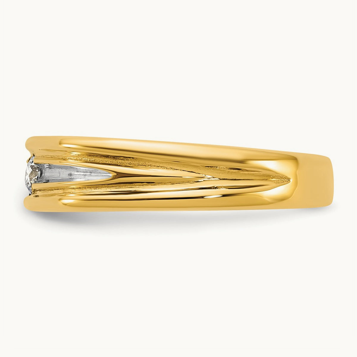 Setting: with White Rhodium IB Goodman Men's Diamond Ring Mounting, 14K Gold — 14K Yellow Gold