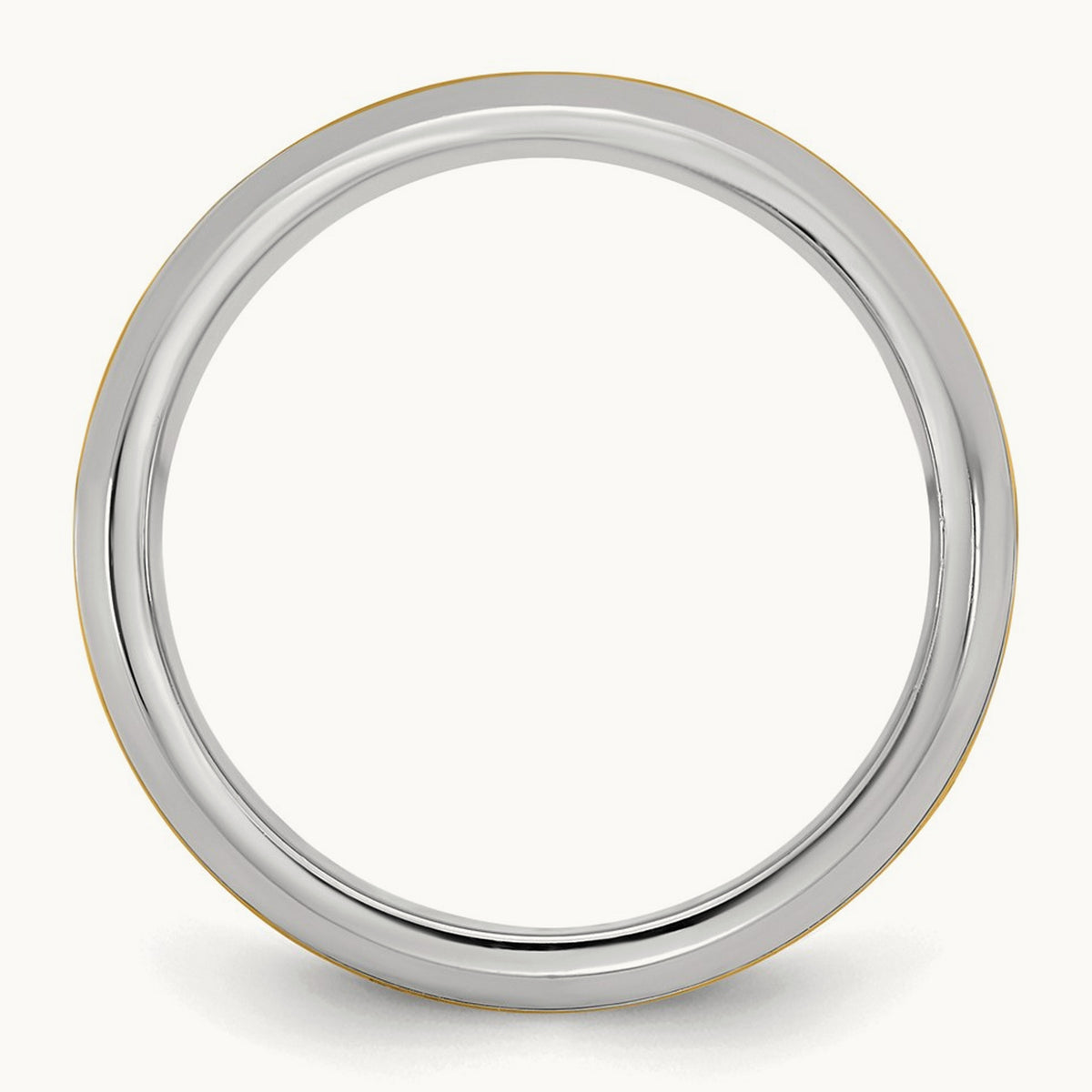 W/Y Beveled Edge Wedding Band, 8mm, 14K Two-tone