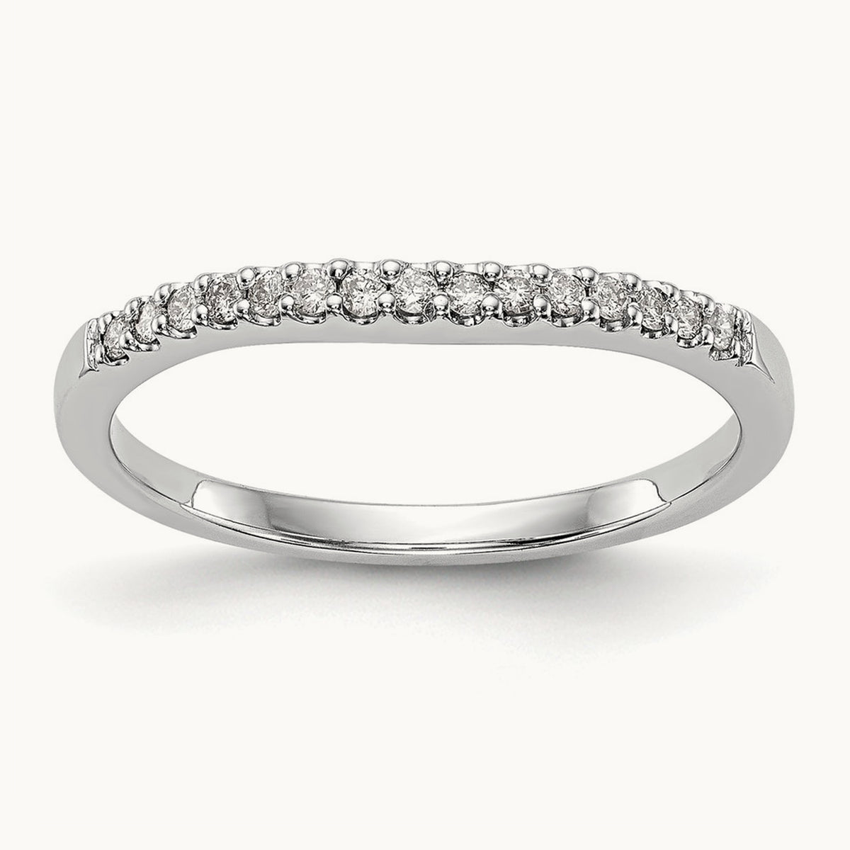 Diamond Wedding Band, 14K White Gold
