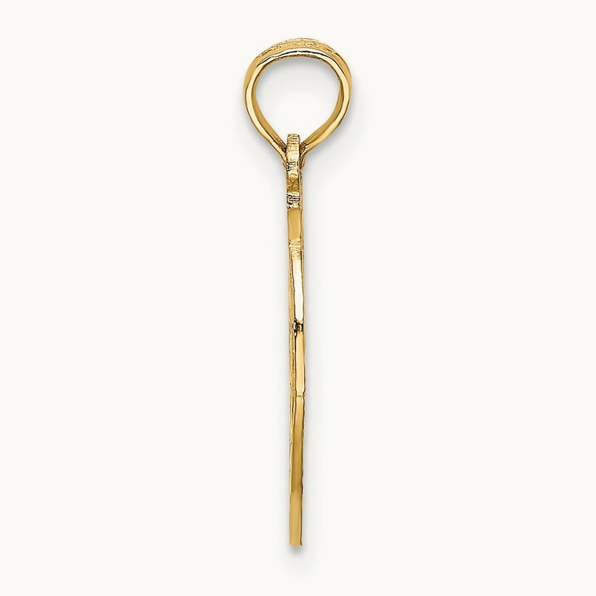 Cut-out NEW YORK w/Statue of Liberty in Apple Charm, 14K