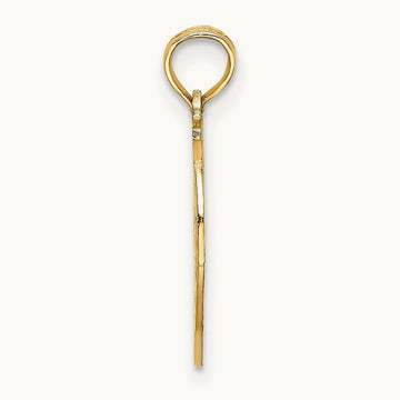 Cut-out NEW YORK w/Statue of Liberty in Apple Charm, 14K