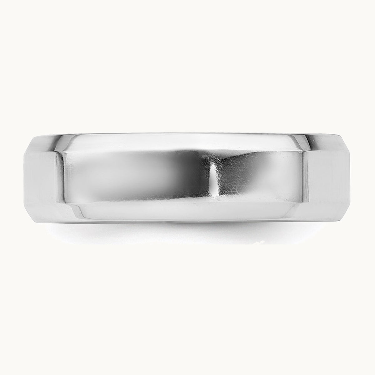 Sterling Silver 6mm Beveled Edge Band