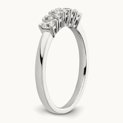 5-Stone Diamond Band, 14K White Gold