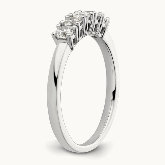 5-Stone Diamond Band, 14K White Gold