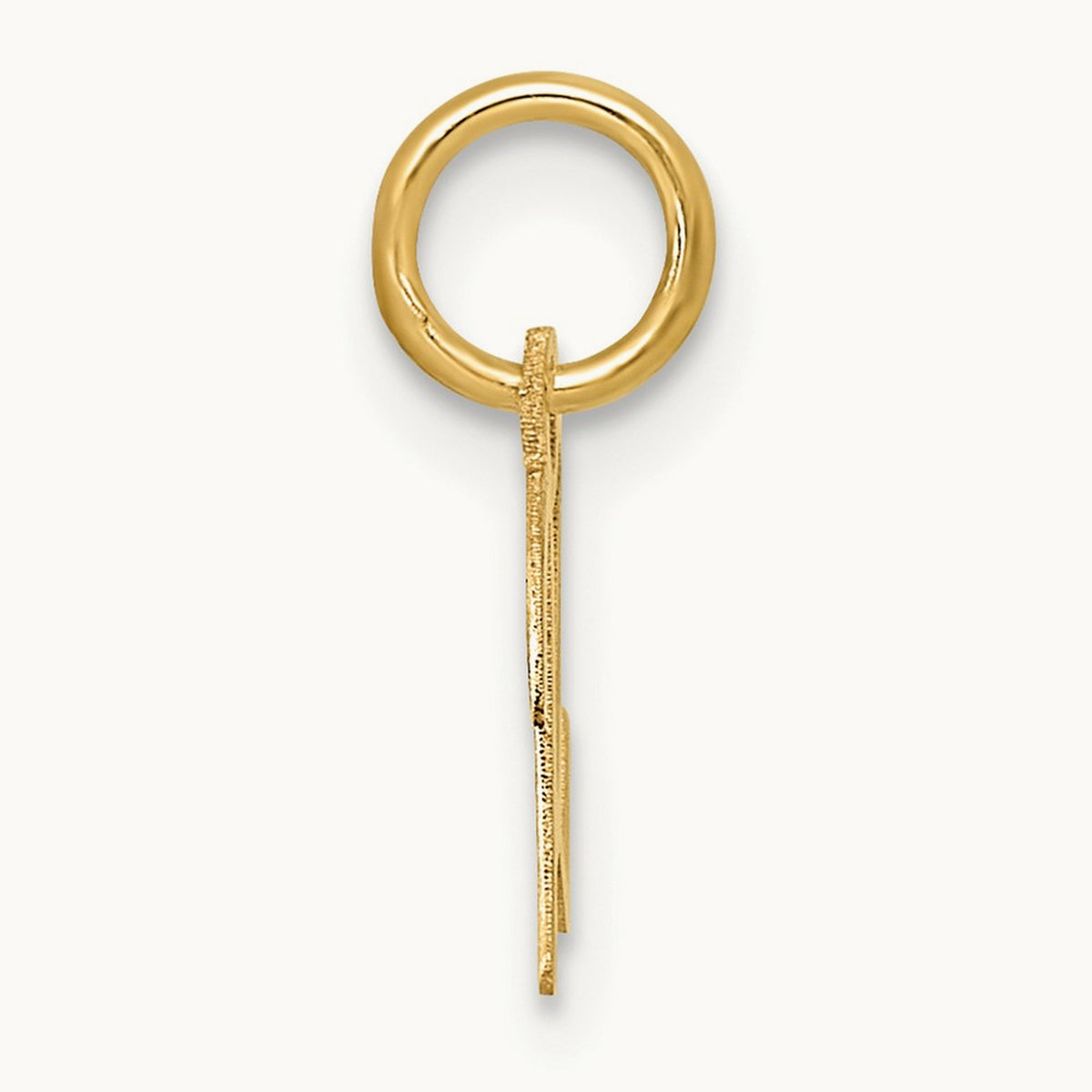 Uppercase Initial Charm — 14K Yellow Gold, K