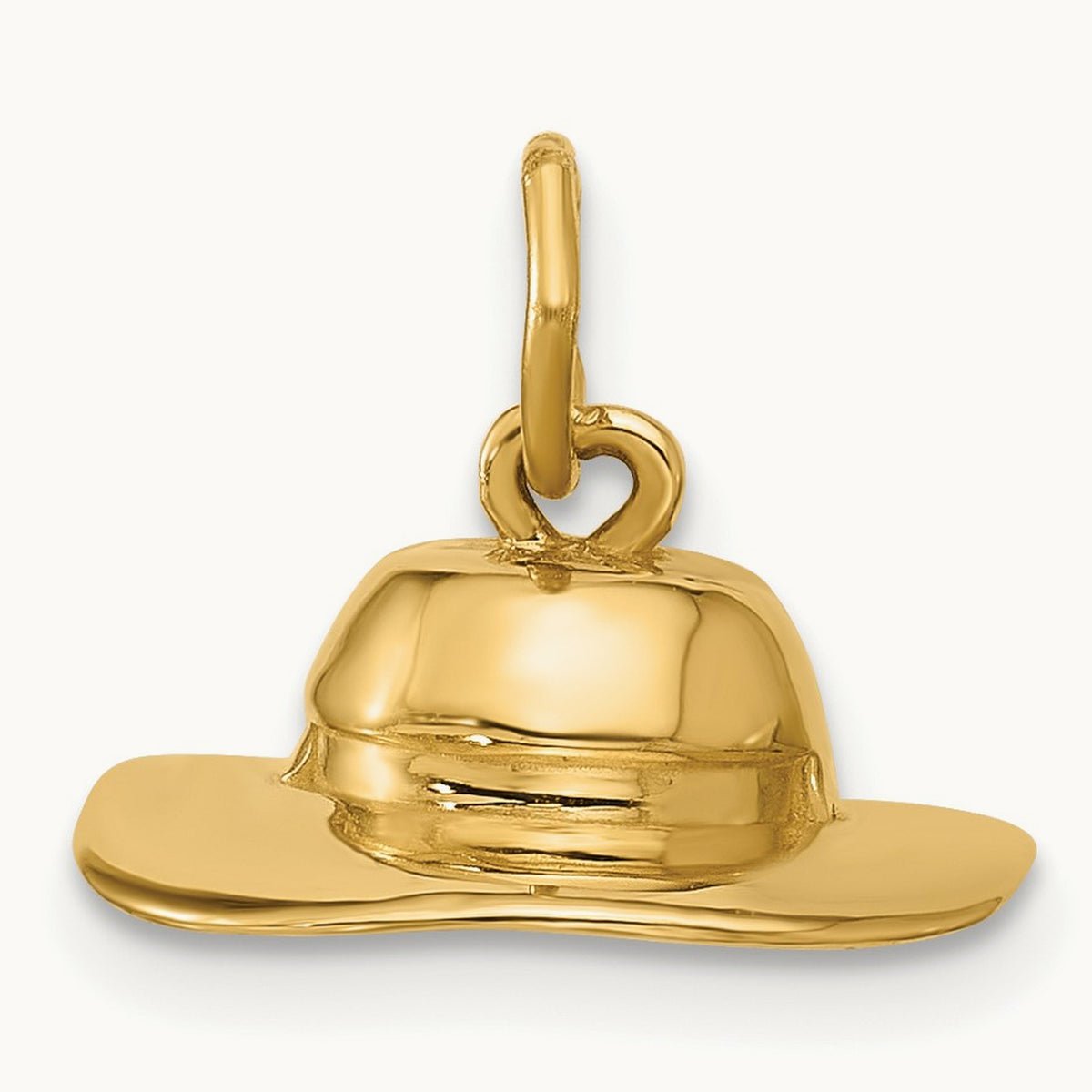 Sun Hat Charm, 14K Yellow Gold