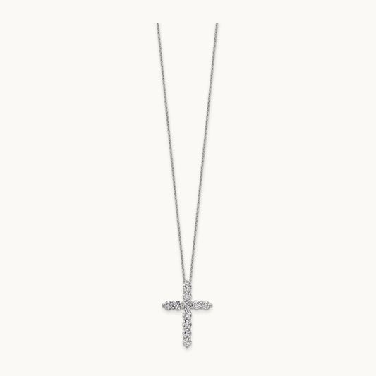 Cross Pendant Necklace, 1.50 ct tw Lab-Grown Diamond