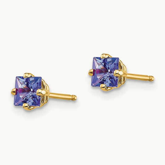 Tanzanite Earrings, 14K