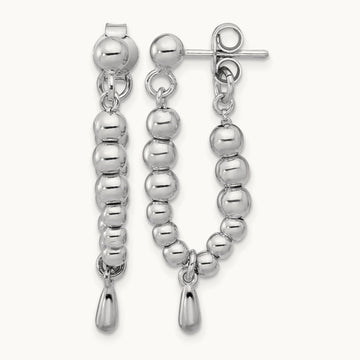 RH-plated Ball Dangle Post Earrings, Sterling Silver — Leslie's