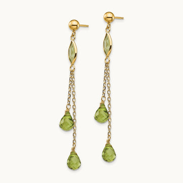 Peridot Dangle Earrings — photo set