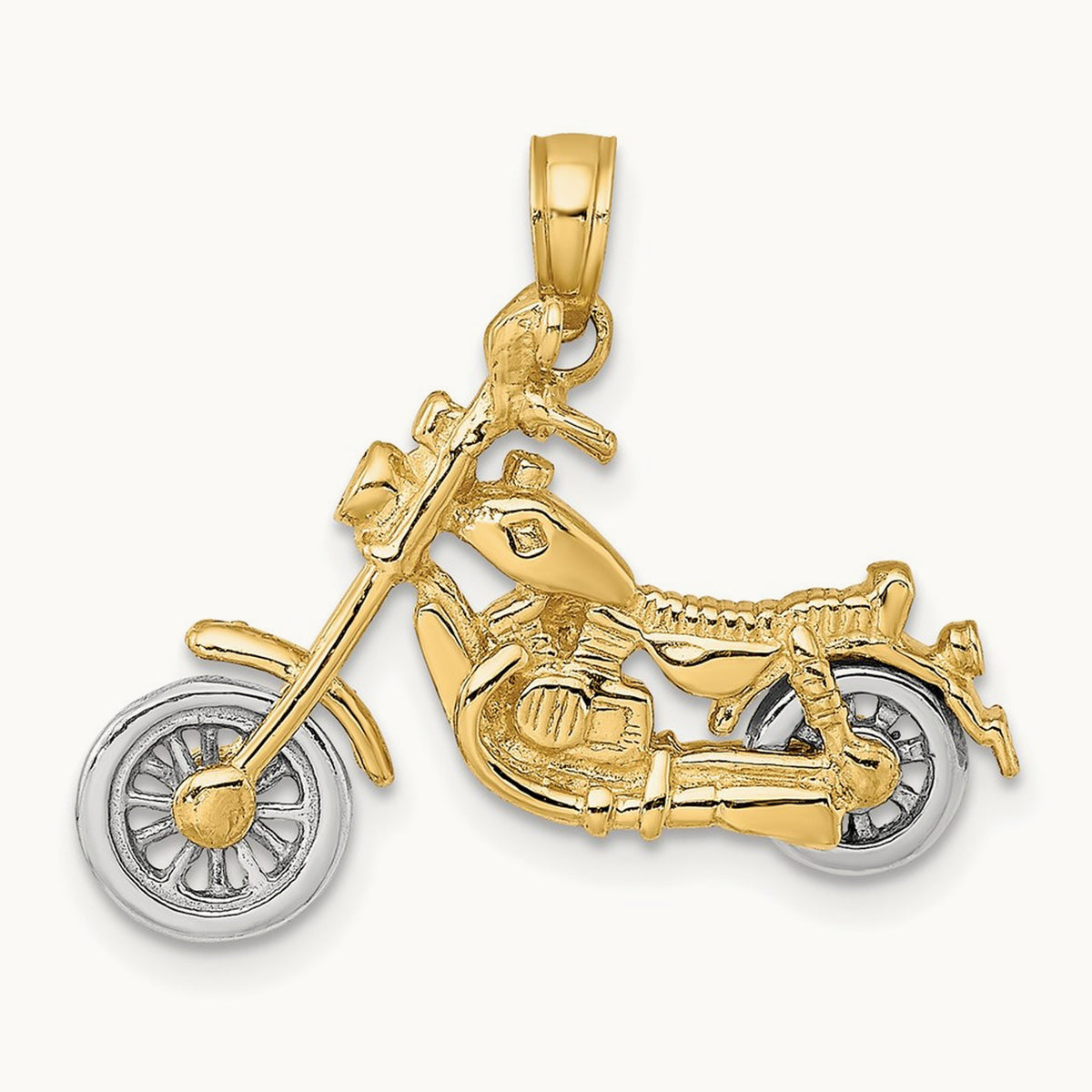 3-D Moveable Motorcycle Charm — 16.78mm