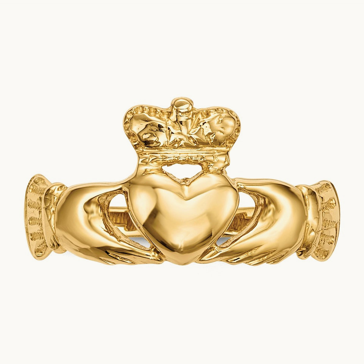 Polished Claddagh Ring, 14K