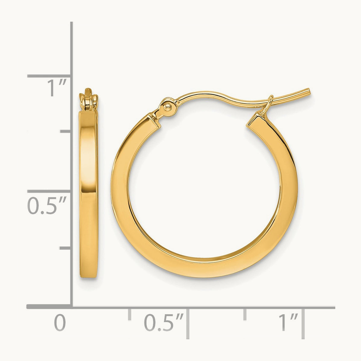 Square Tube Hoop Earrings — Leslie's