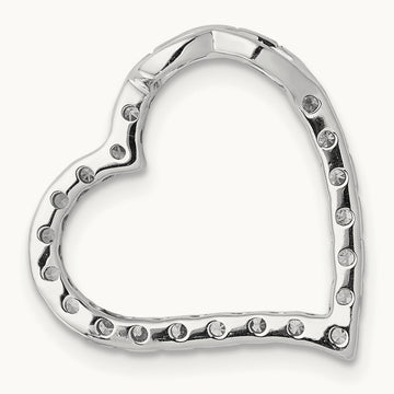Heart Chain Slide Pendant, 0.20 ct tw Lab-Grown Diamond