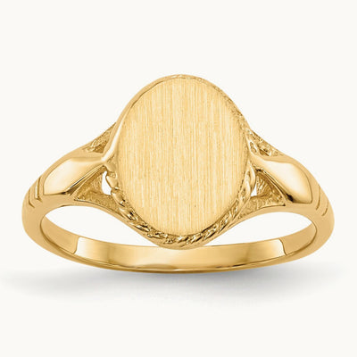 Open Back Child's Signet Ring — photo set
