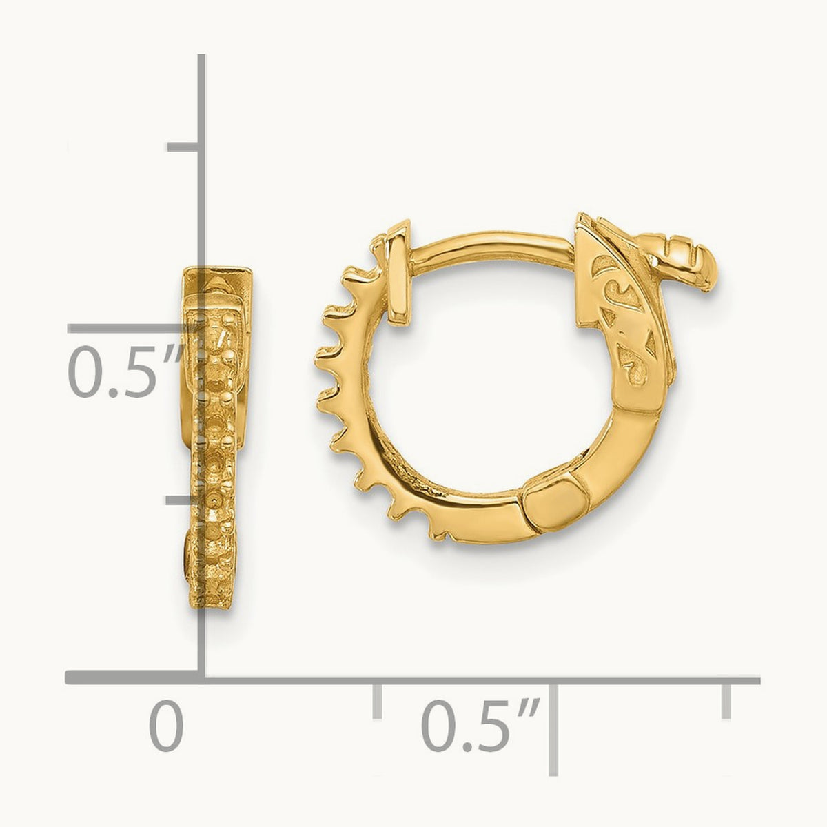 .24ct 16- Round Hoop w/ Safety Clasp Earring Mountings, 1.5mm, 14K