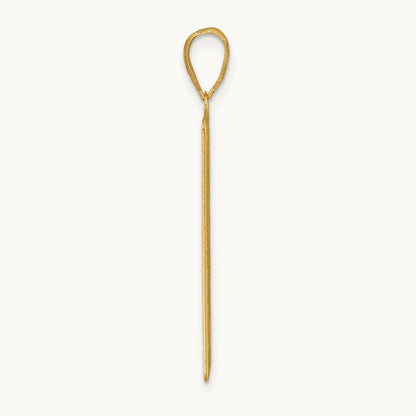 The Devil Tarot Card Pendant, 14K Yellow Gold