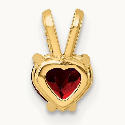 Garnet pendant, 14K
