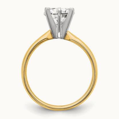5/8ct. Lightweight Comfort-Fit 6-Prong Ring Mounting, 14K Two-tone