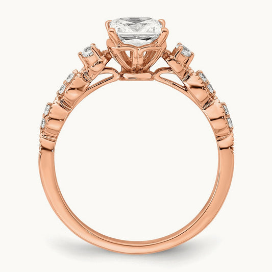 Princess Semi-Mount Engagement Ring, 1.00-1.50 ct tw
