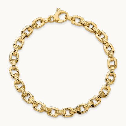 Polished & Textured Fancy Link Bracelet — photo set