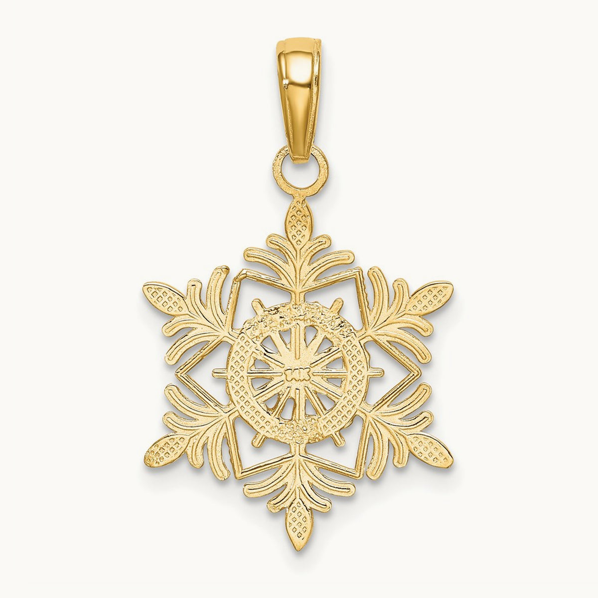 Snowflake Pendant — 14K Yellow Gold