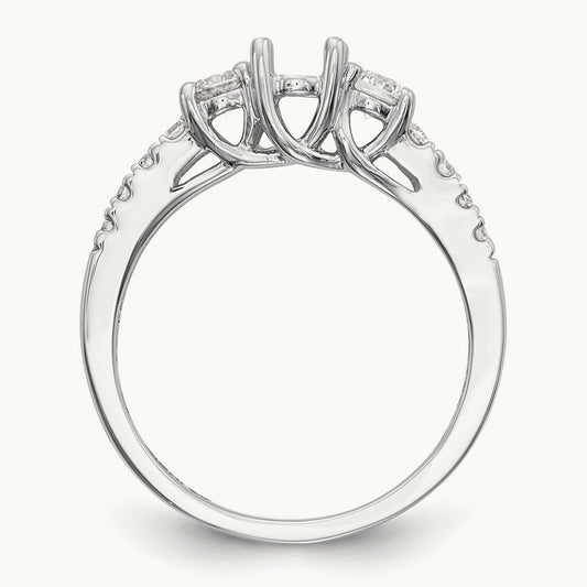 3 Stone Engagement Ring, 3/4-1 1/5 ct Lab-Grown Diamond