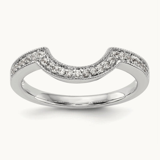 Diamond Wedding Band, 14K White Gold