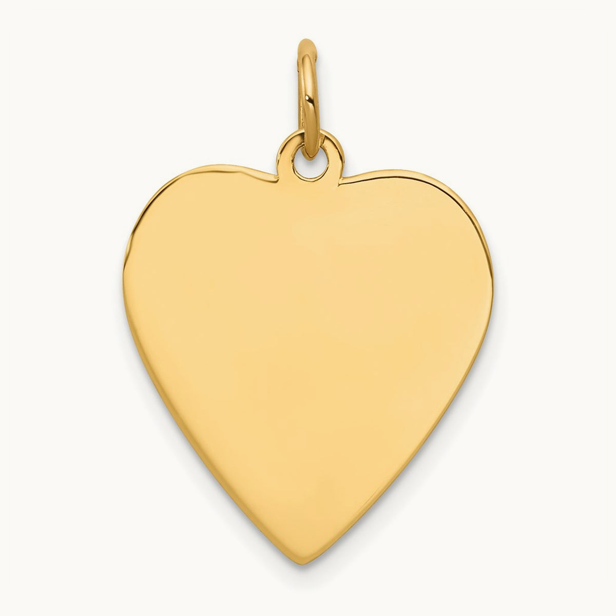 Plain .013 Gauge Engravable Heart Disc Charm — 24mm