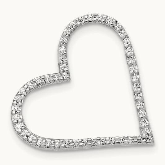 1/6ct. Diamond Heart Chain Slide — photo set