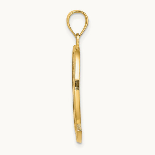 ST. MARTIN w/ Dolphin Sunset Charm, 14K