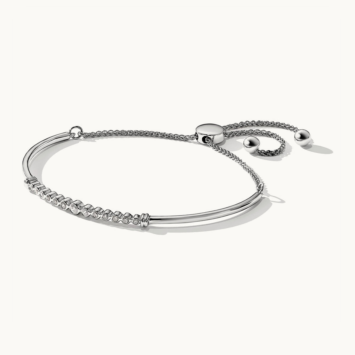 Adjustable Bolo Bracelet, 0.20 ct tw Lab-Grown Diamond
