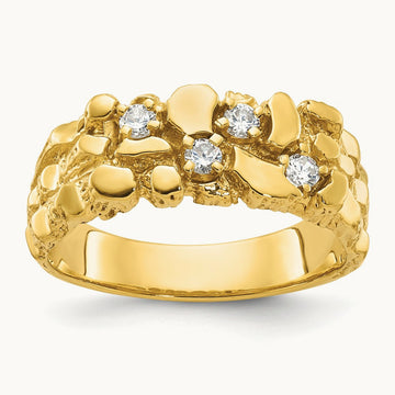 Natural Diamond Nugget Ring — 1/4 ct