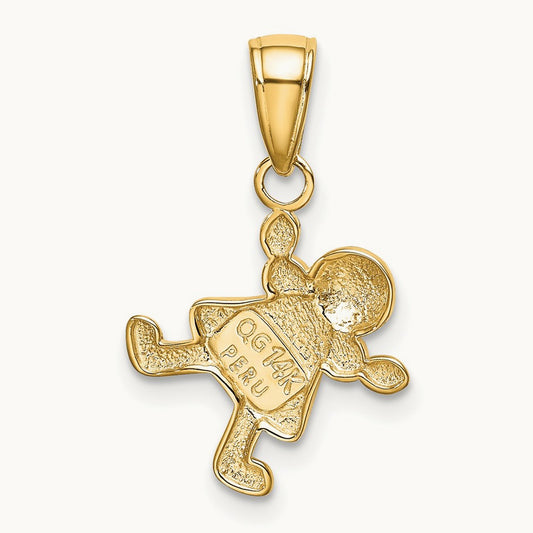 Little Girl Charm — 14K Yellow Gold