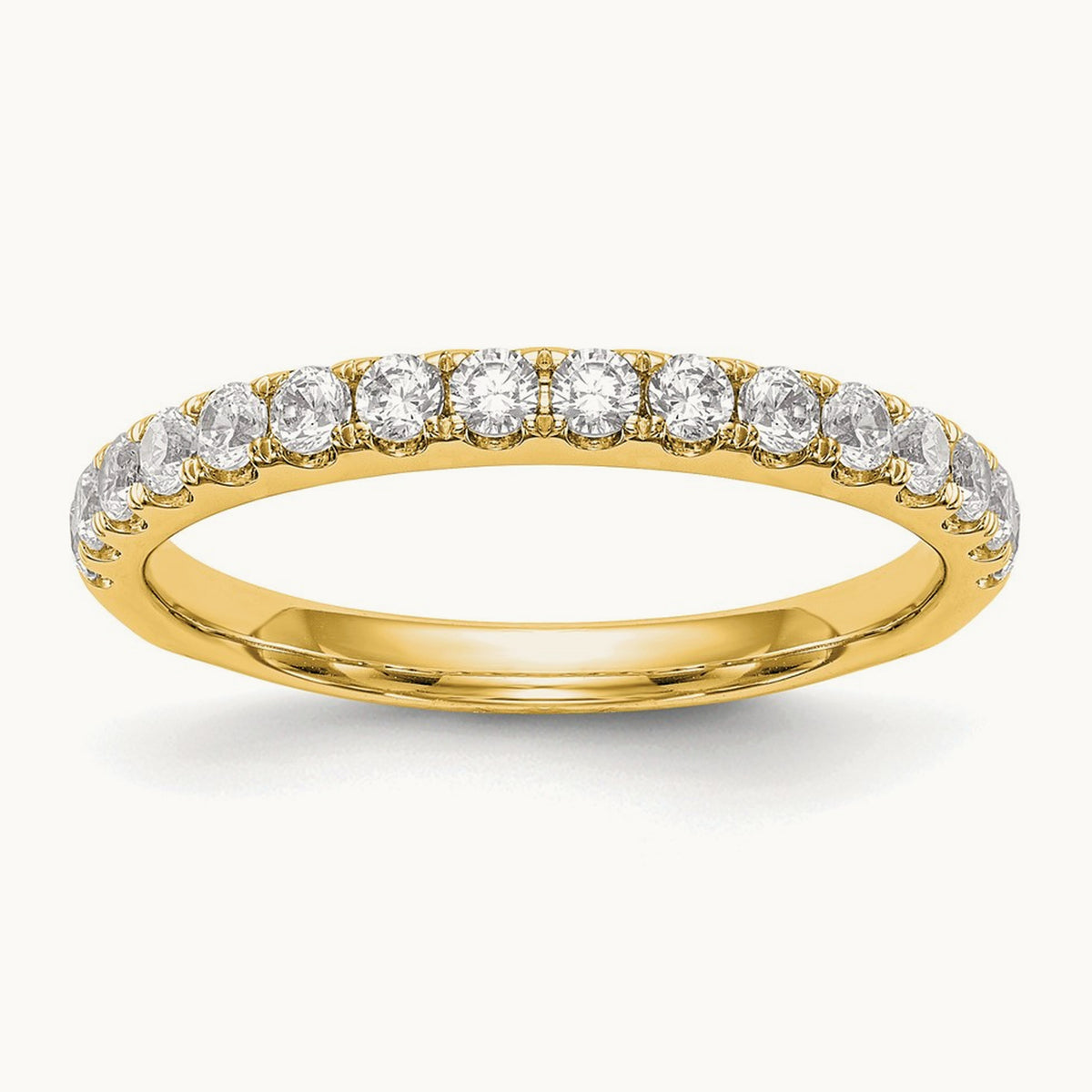 Wedding Band, 0.50-0.75 ct tw Lab-Grown Diamond — 1/2 ct, VS (Best) · Certified, 14K Yellow Gold