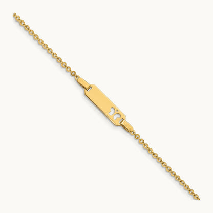 Children's Butterfly ID Bracelet, 14K