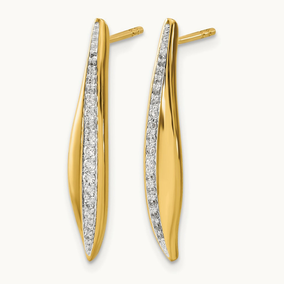 Diamond Post Earrings, 14K