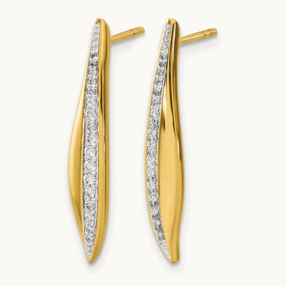Diamond Post Earrings, 14K