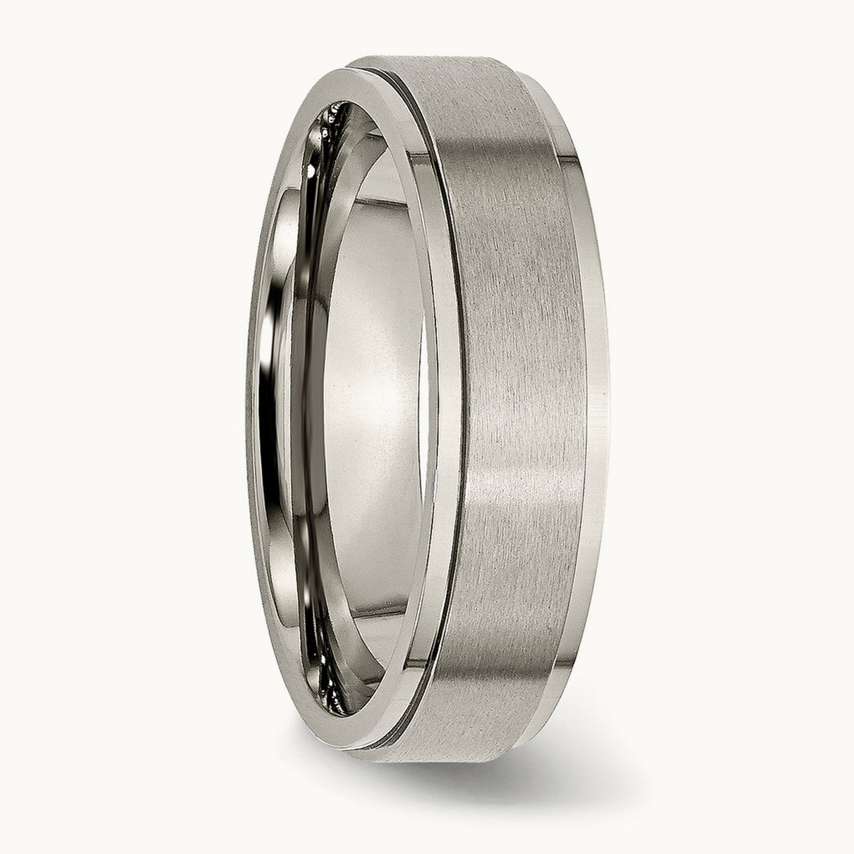 Brushed Center Ridged Edge Band — photo set