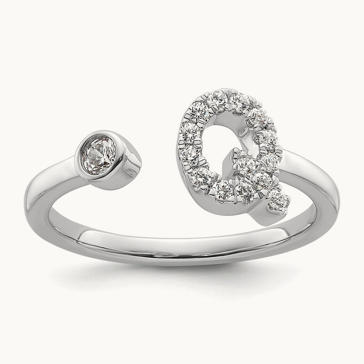 Initial Q Adjustable Ring, 0.20 ct tw Lab-Grown Diamond