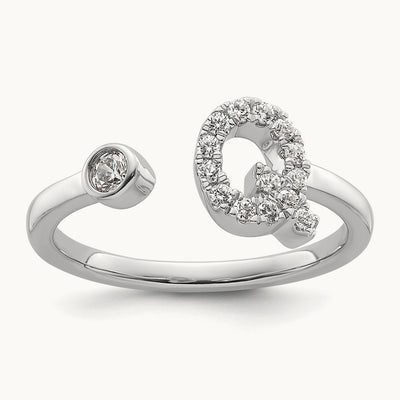 Initial Q Adjustable Ring, 0.20 ct tw Lab-Grown Diamond
