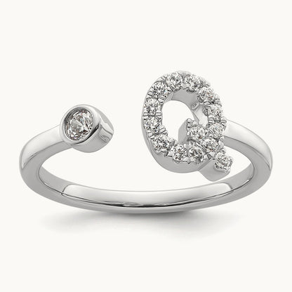 Initial Q Adjustable Ring, 0.20 ct tw Lab-Grown Diamond