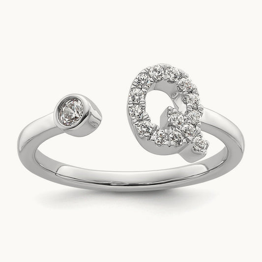 Initial Q Adjustable Ring, 0.20 ct tw Lab-Grown Diamond