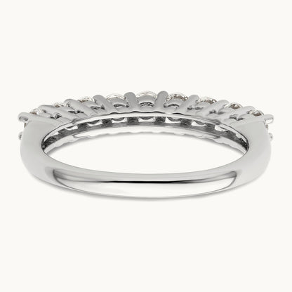9-Stone Diamond Band, 14K White Gold