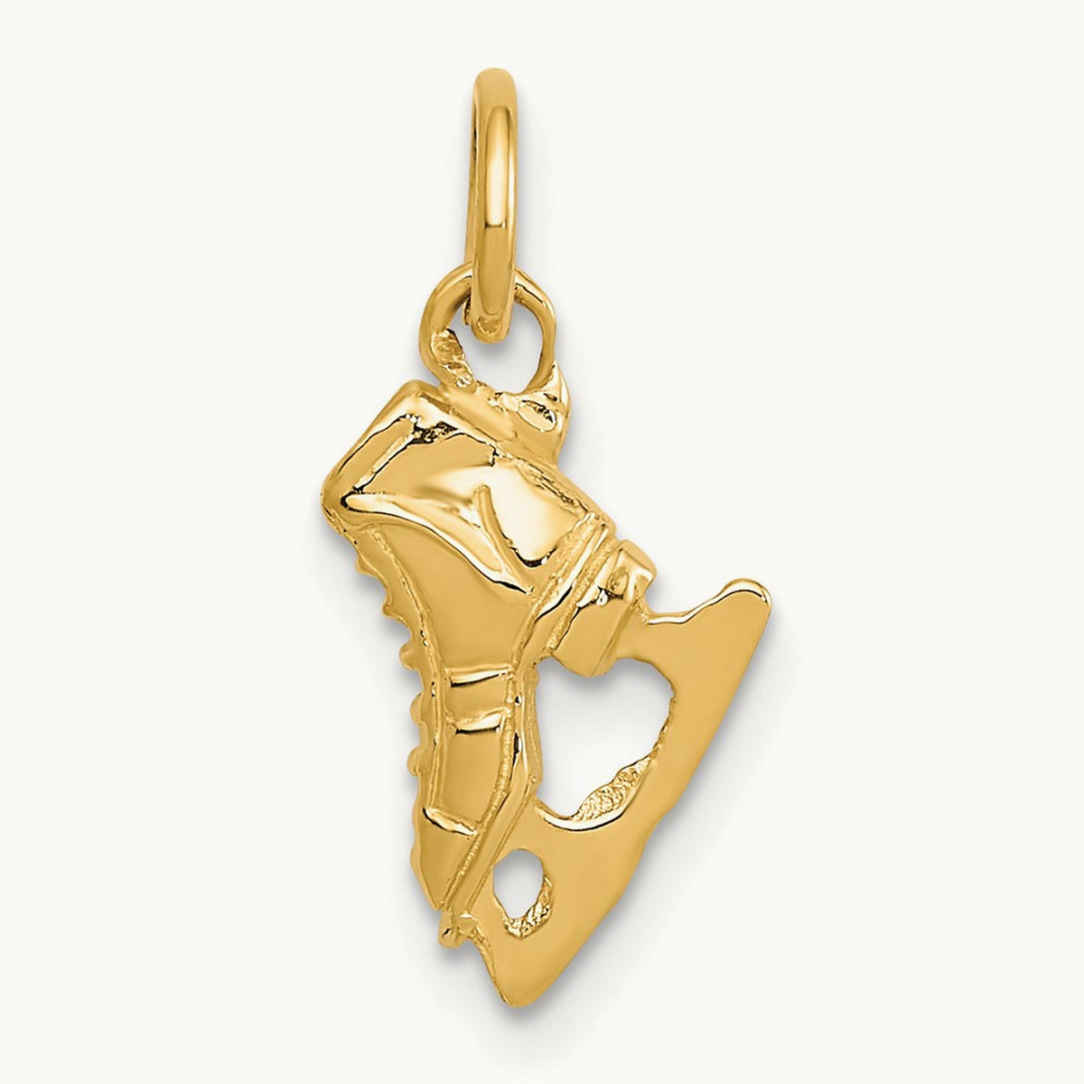 3D Ice Skate Charm, 14K