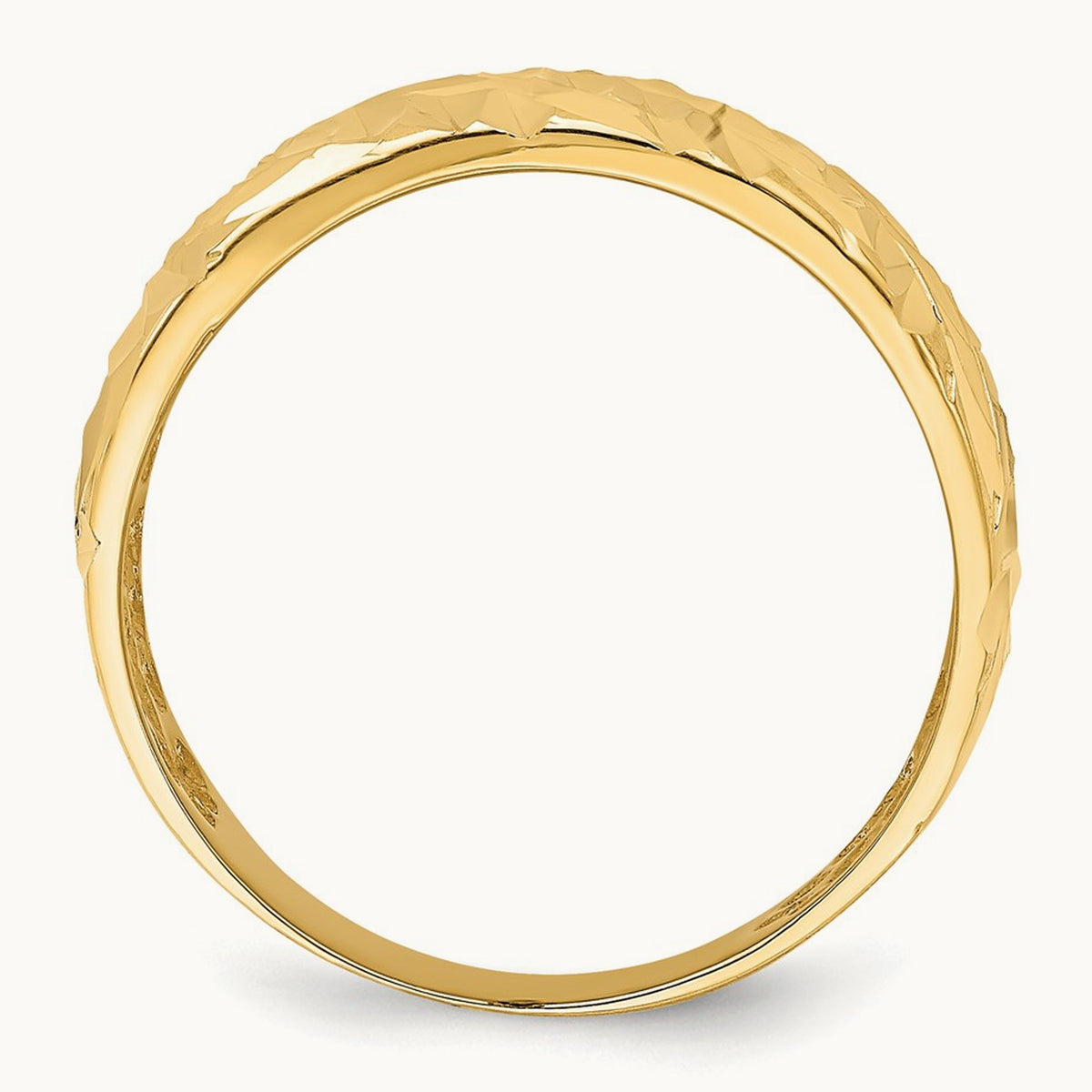 D/C Arrow Slash Dome Ring, 14K